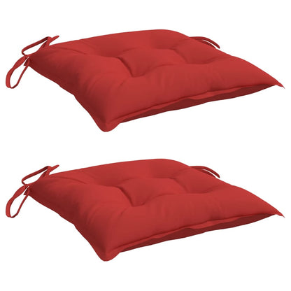 Almofadões de cadeira 2 pcs 40x40x7 cm tecido oxford vermelho