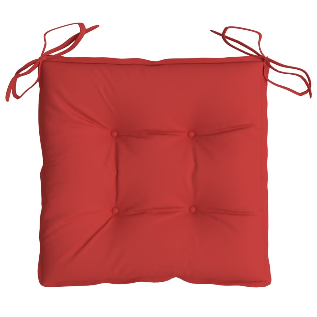 Almofadões de cadeira 2 pcs 40x40x7 cm tecido oxford vermelho