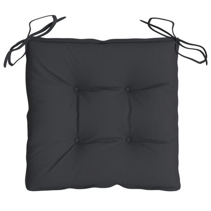 Almofadões de cadeira 4 pcs 40x40x7 cm tecido oxford preto