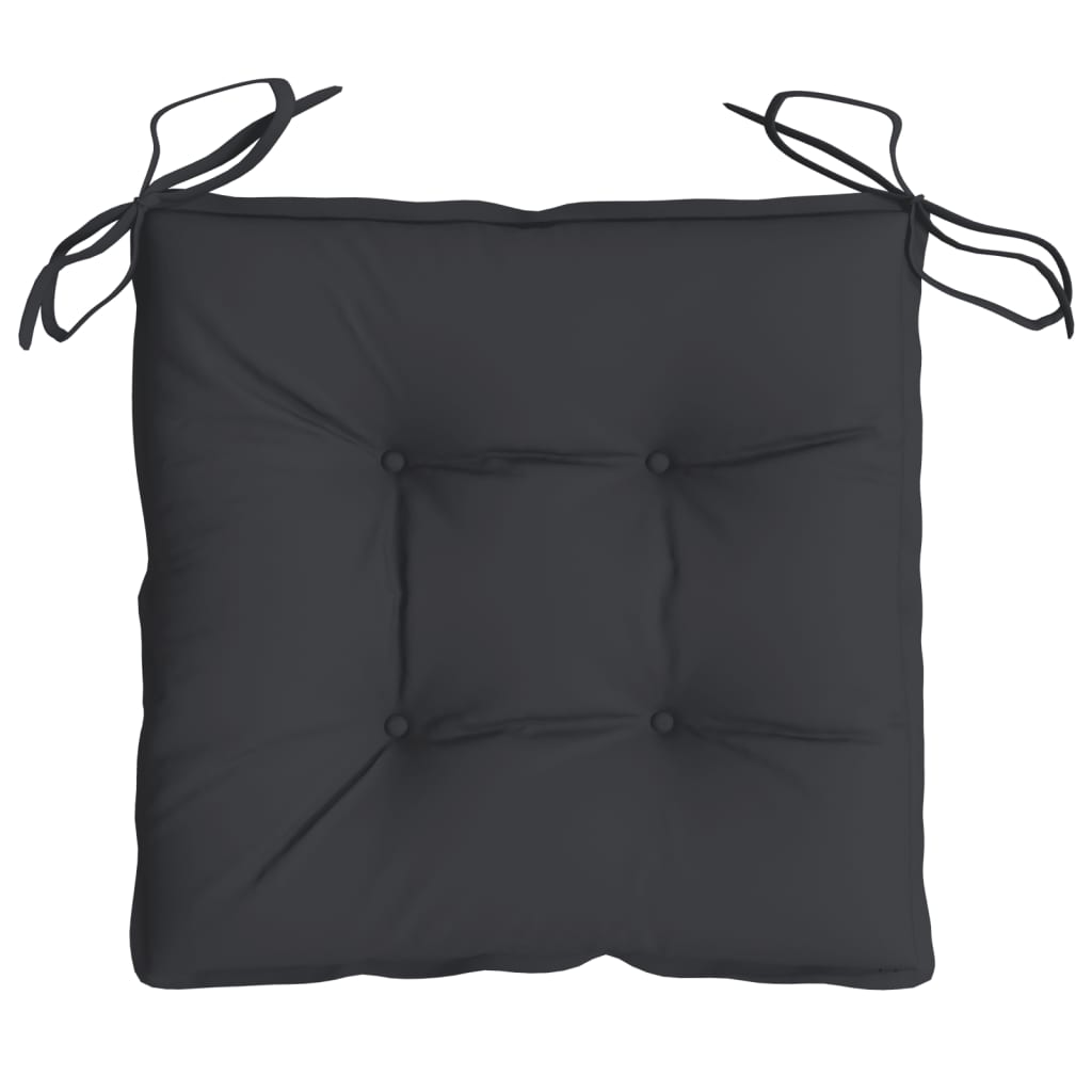 Almofadões de cadeira 4 pcs 40x40x7 cm tecido oxford preto