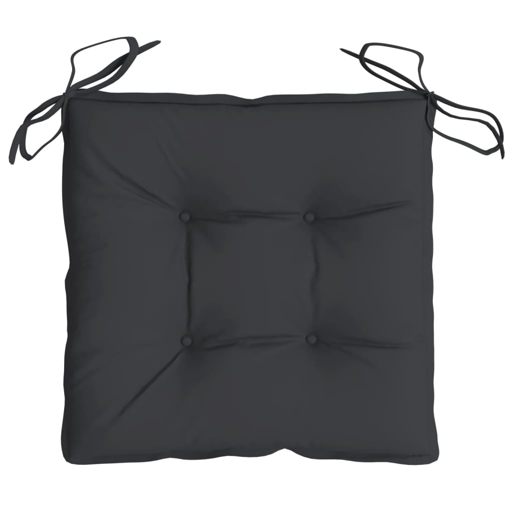 Almofadões de cadeira 6 pcs 40x40x7 cm tecido oxford preto