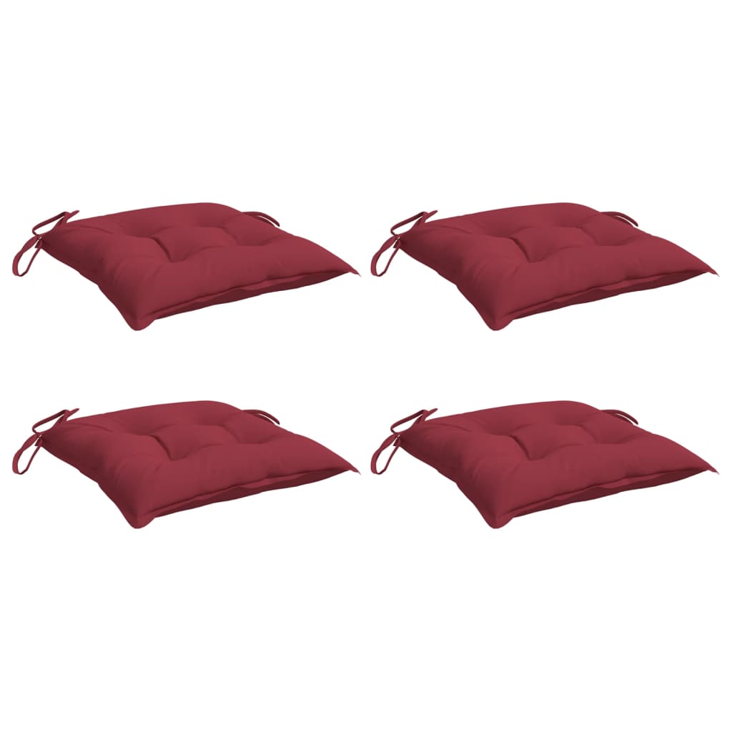 Almofadões de cadeira 4 pcs tecido oxford vermelho tinto