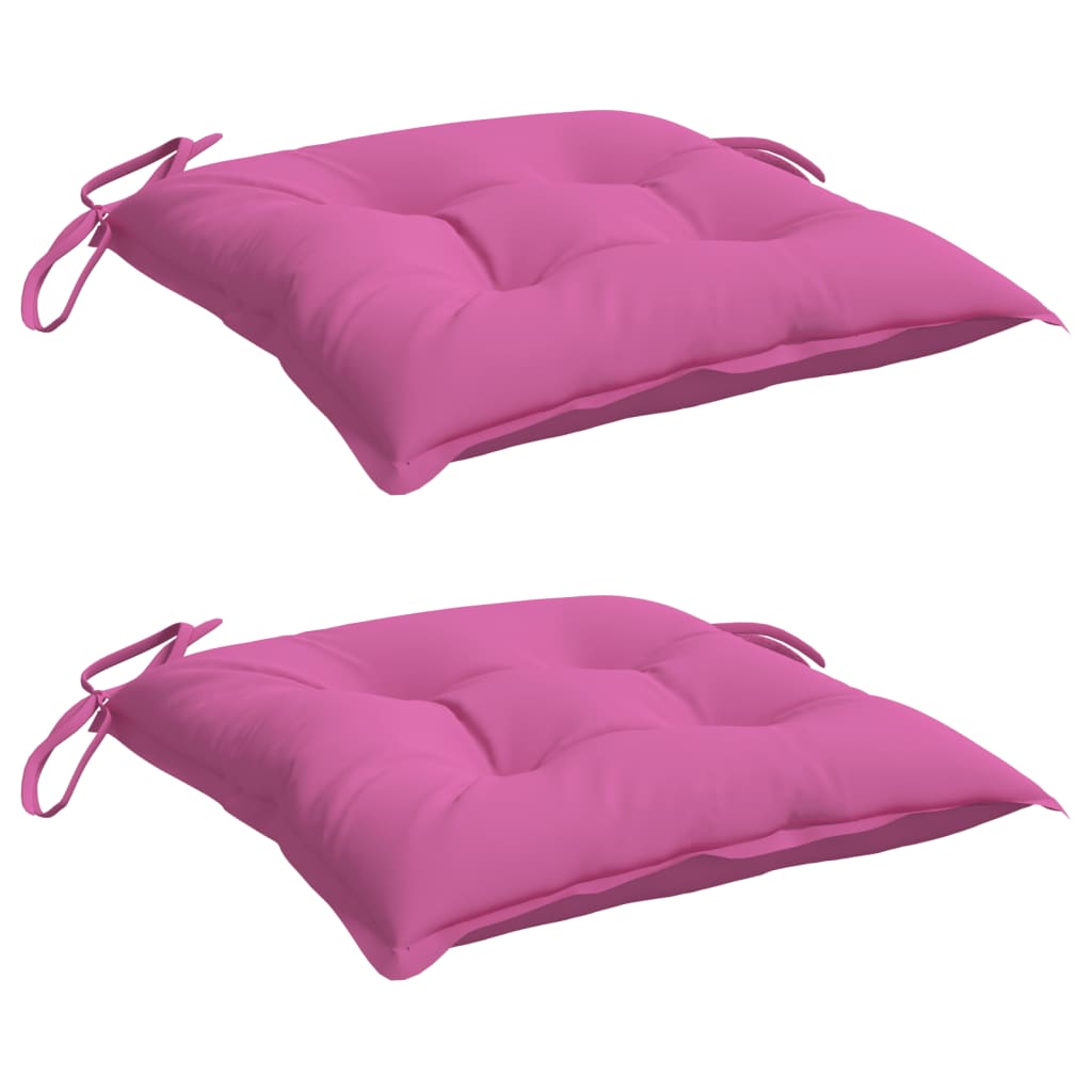 Almofadões para cadeira 2 pcs 40x40x7 cm tecido rosa