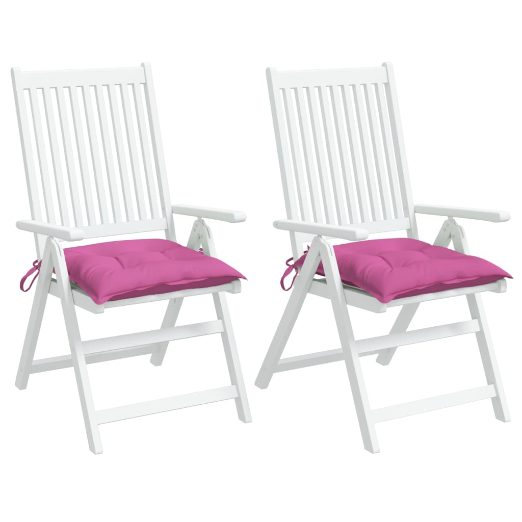 Almofadões para cadeira 2 pcs 40x40x7 cm tecido rosa