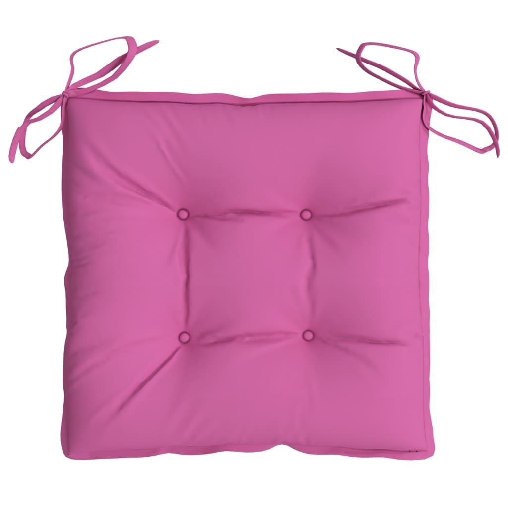 Almofadões para cadeira 2 pcs 40x40x7 cm tecido rosa