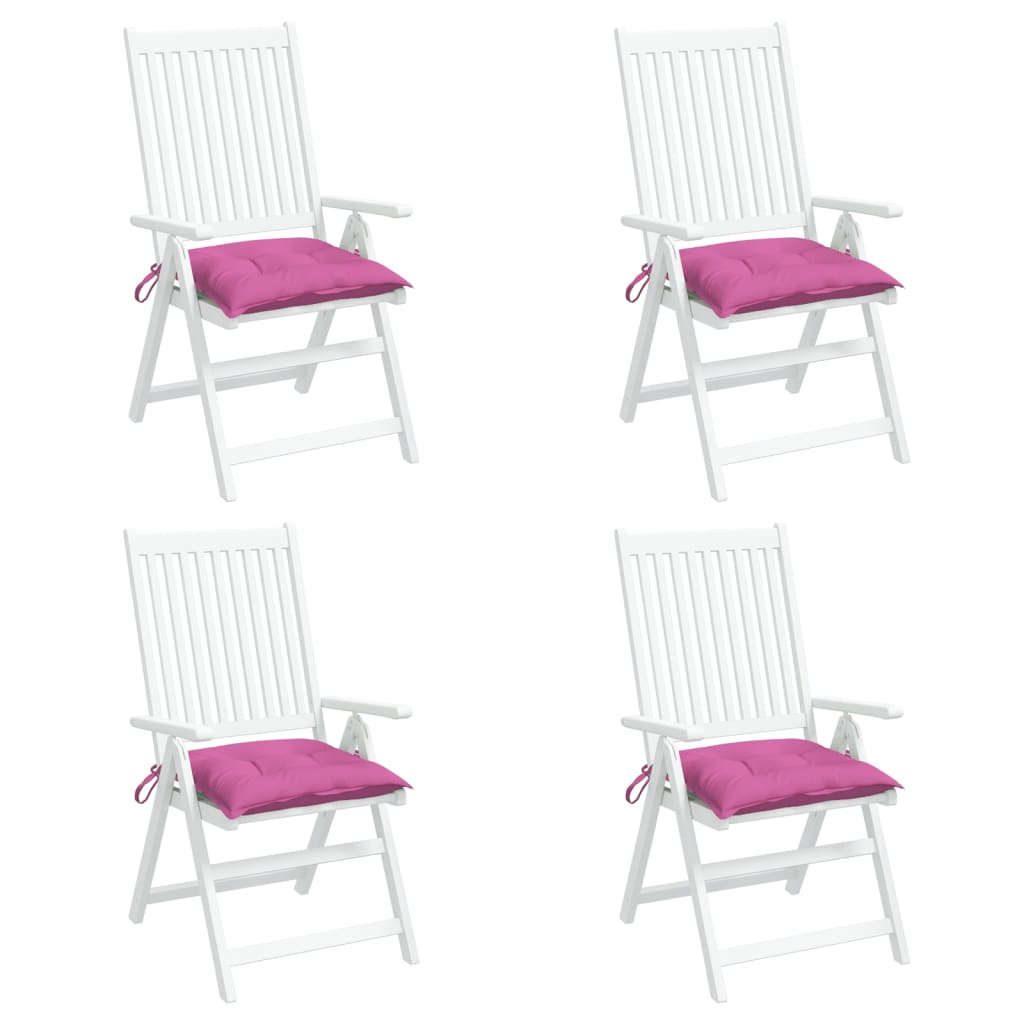 Almofadões para cadeira 4 pcs 40x40x7 cm tecido rosa