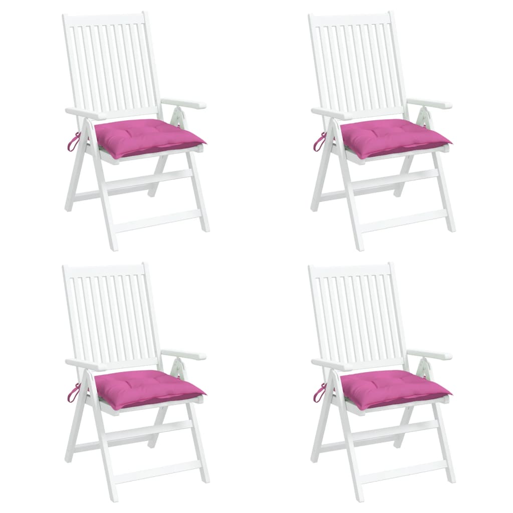 Almofadões para cadeira 4 pcs 40x40x7 cm tecido rosa