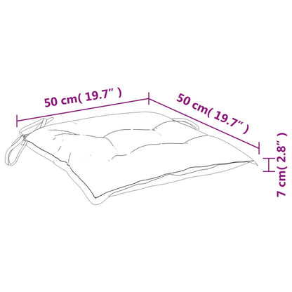 Almofadões de cadeira 2 pcs 50x50x7 cm tecido oxford cinzento