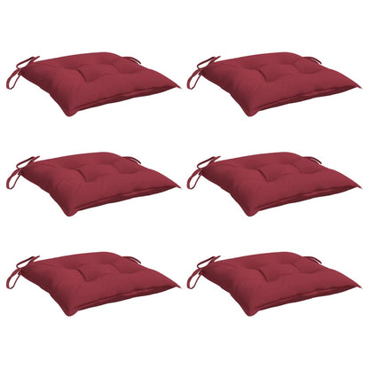 Almofadões móveis de paletes 6 pcs tecido oxford vermelho-tinto