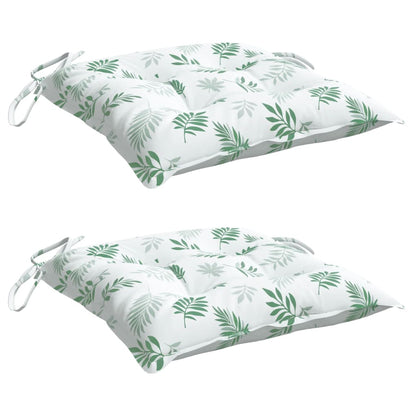 Almofadões p/ cadeira 2 pcs tecido oxford padrão folhas