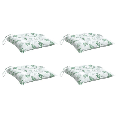 Almofadões p/ cadeira 4 pcs tecido oxford padrão folhas