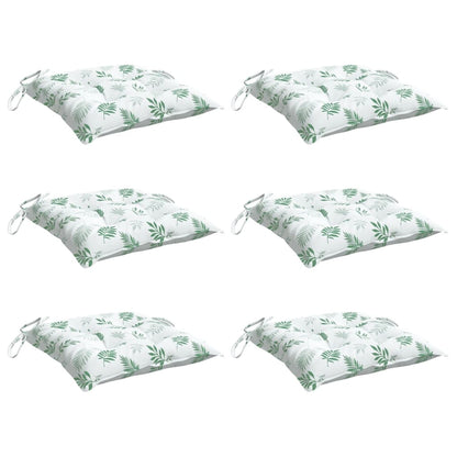 Almofadões p/ cadeira 6 pcs tecido oxford padrão folhas