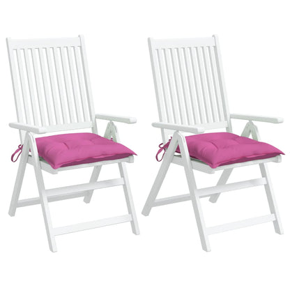 Almofadões de cadeira 2 pcs 50x50x7 cm tecido oxford rosa