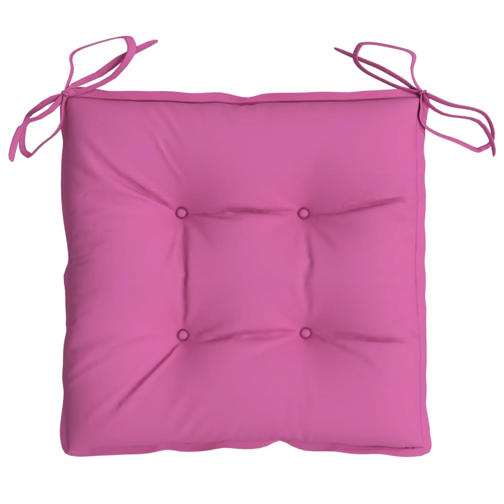 Almofadões de cadeira 2 pcs 50x50x7 cm tecido oxford rosa