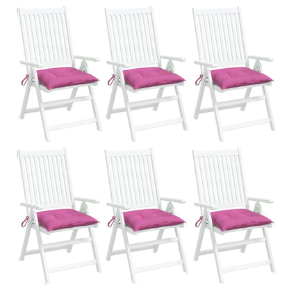 Almofadões de cadeira 6 pcs 50x50x7 cm tecido oxford rosa