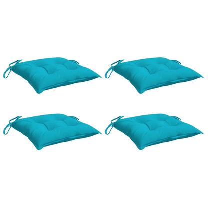 Almofadões de cadeira 4 pcs 50x50x7 cm tecido oxford turquesa