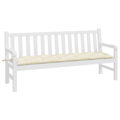 Almofadão p/ banco de jardim 180x50x7cm tecido oxford creme