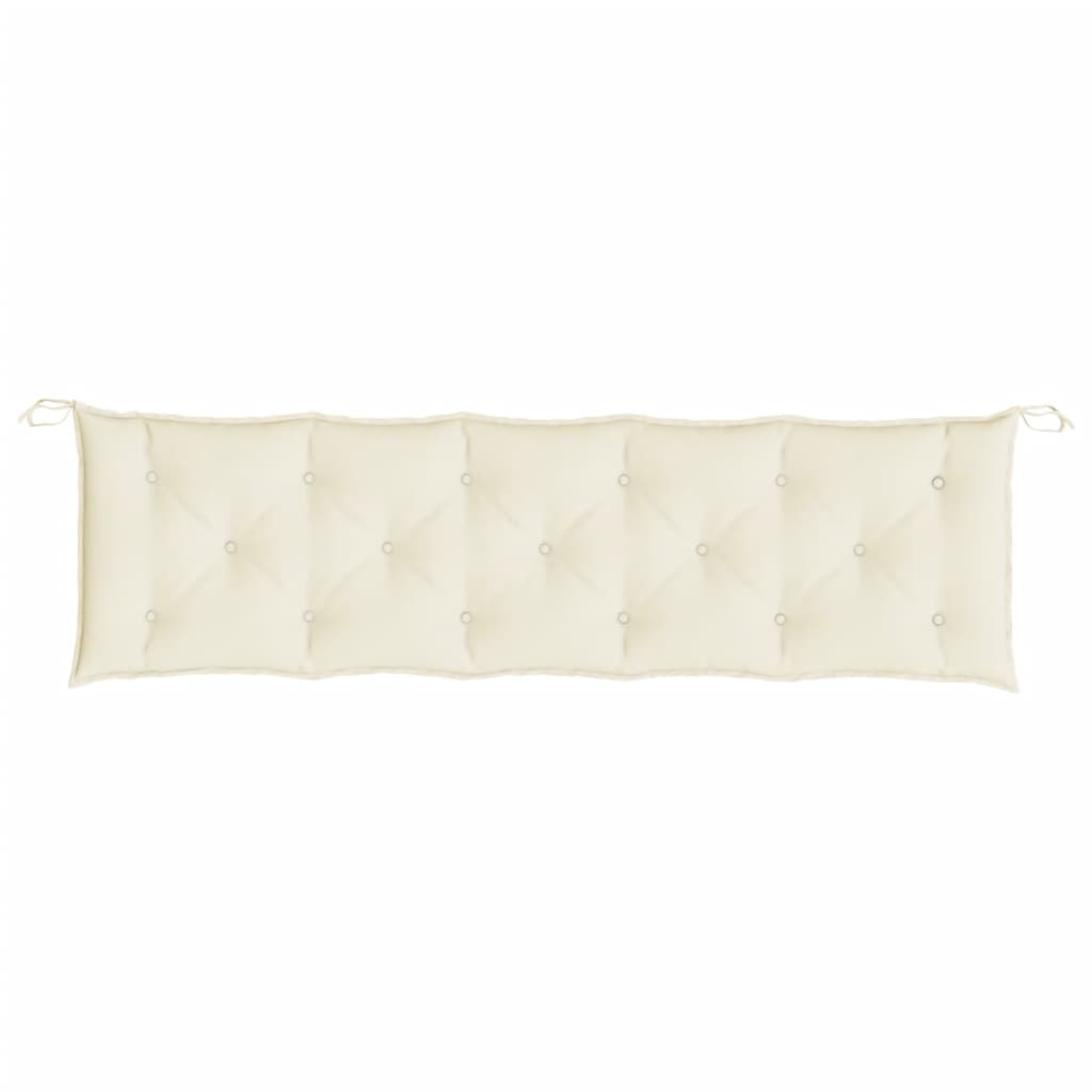 Almofadão p/ banco de jardim 180x50x7cm tecido oxford creme