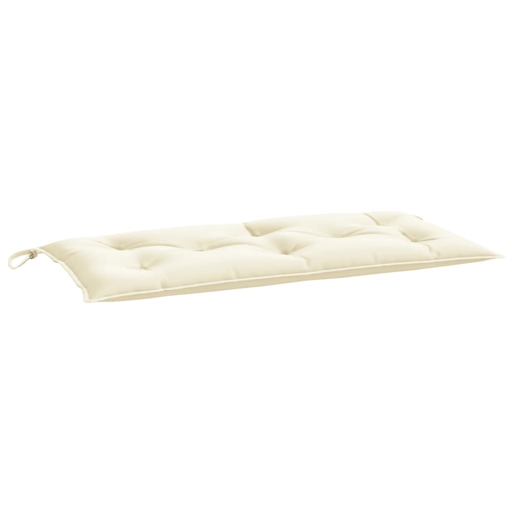 Almofadões p/ banco jardim 2 pcs 100x50x7cm tecido oxford creme