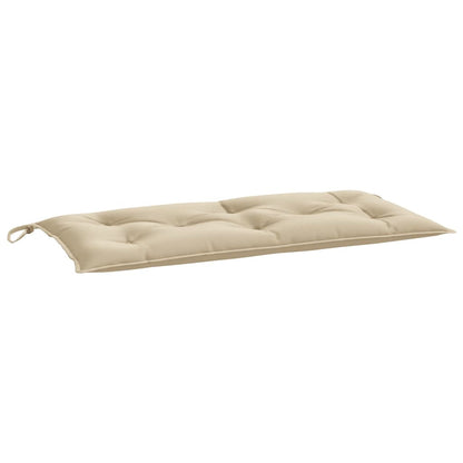 Almofadões banco jardim 2 pcs 100x50x7cm tecido oxford bege