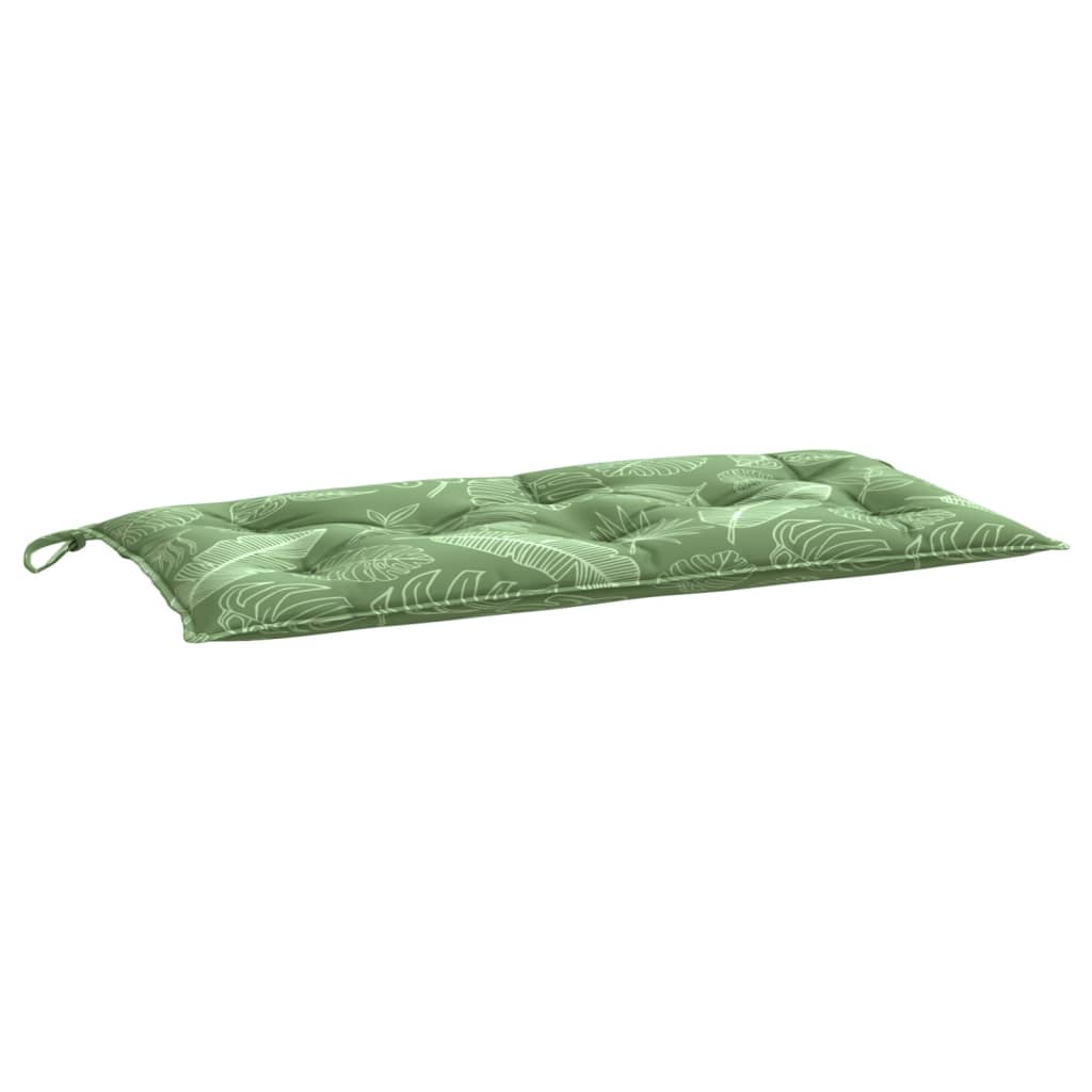 Almofadões banco jardim 2 pcs 100x50x7 cm tecido padrão folhas