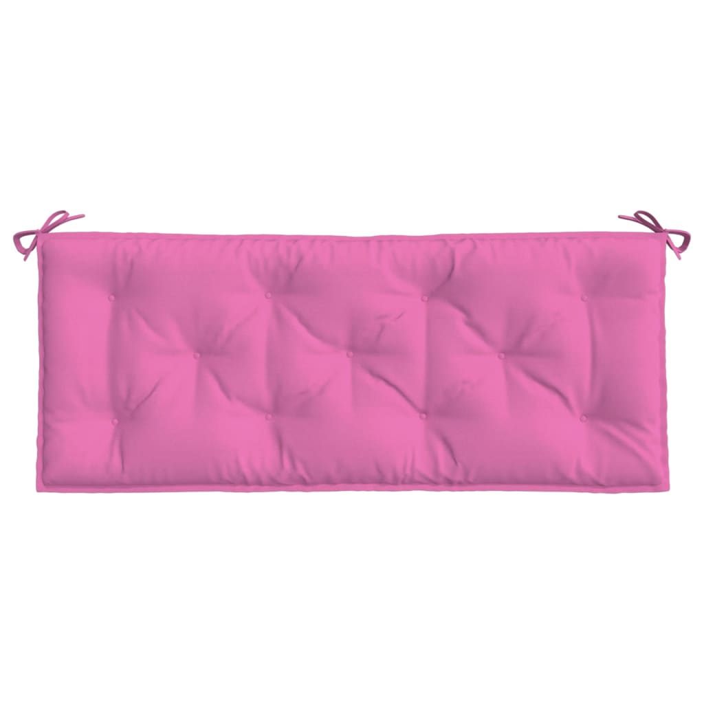 Almofadões p/ banco de jardim 2 pcs 120x50x7 cm tecido rosa