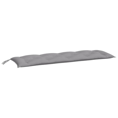 Almofadões banco jardim 2 pcs 150x50x7cm tecido oxford cinzento