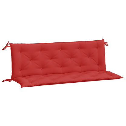 Almofadões banco jardim 2 pcs 150x50x7cm tecido oxford vermelho