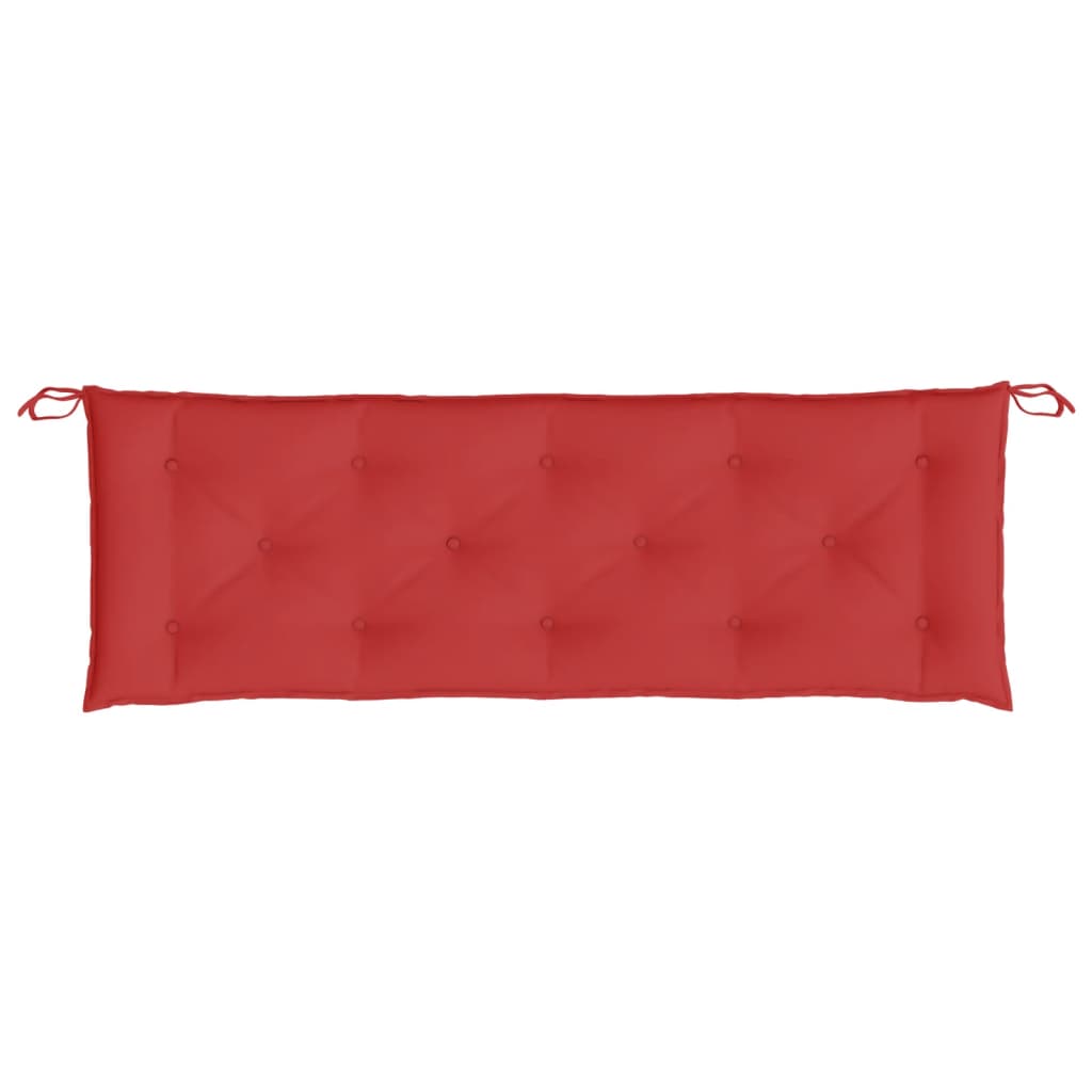 Almofadões banco jardim 2 pcs 150x50x7cm tecido oxford vermelho