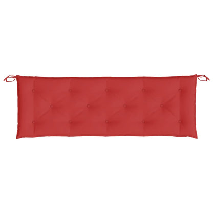 Almofadões banco jardim 2 pcs 150x50x7cm tecido oxford vermelho