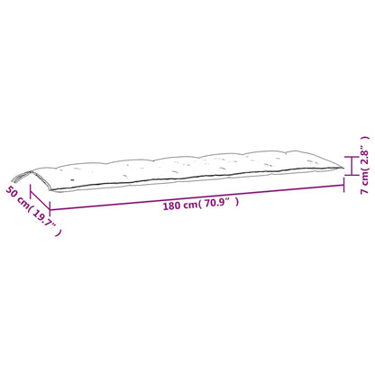 Almofadões banco jardim 2 pcs 180x50x7cm tecido oxford cinzento