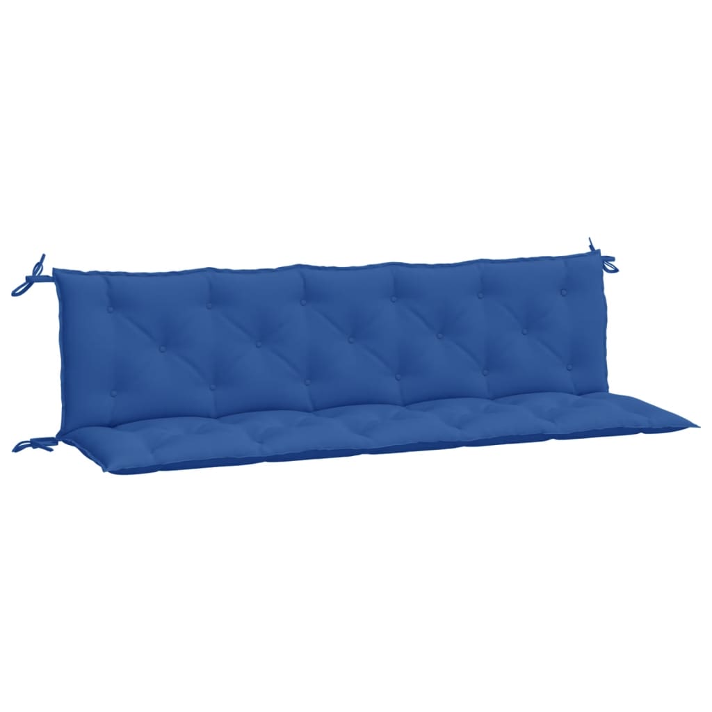 Almofadões banco jardim 2 pcs 180x50x7cm tecido oxford azul