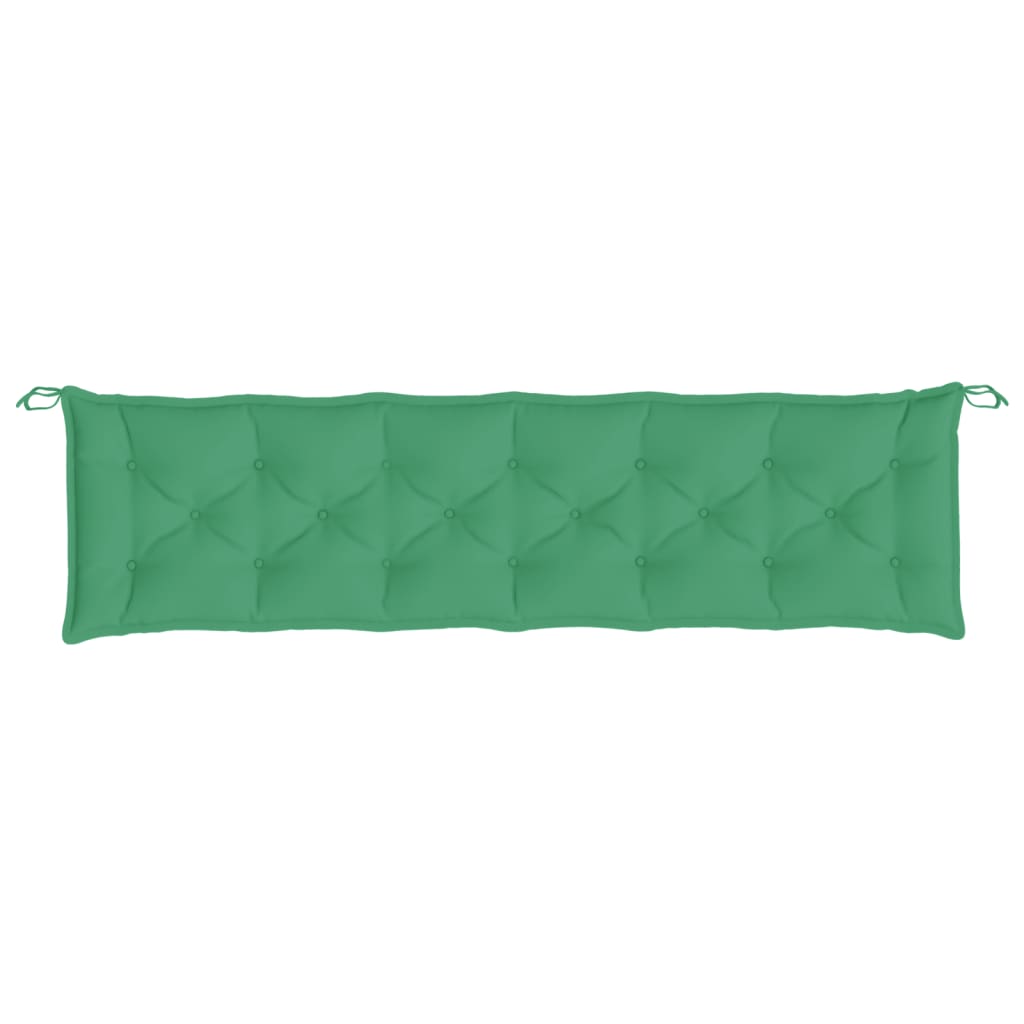 Almofadões banco jardim 2 pcs 200x50x7cm tecido oxford verde