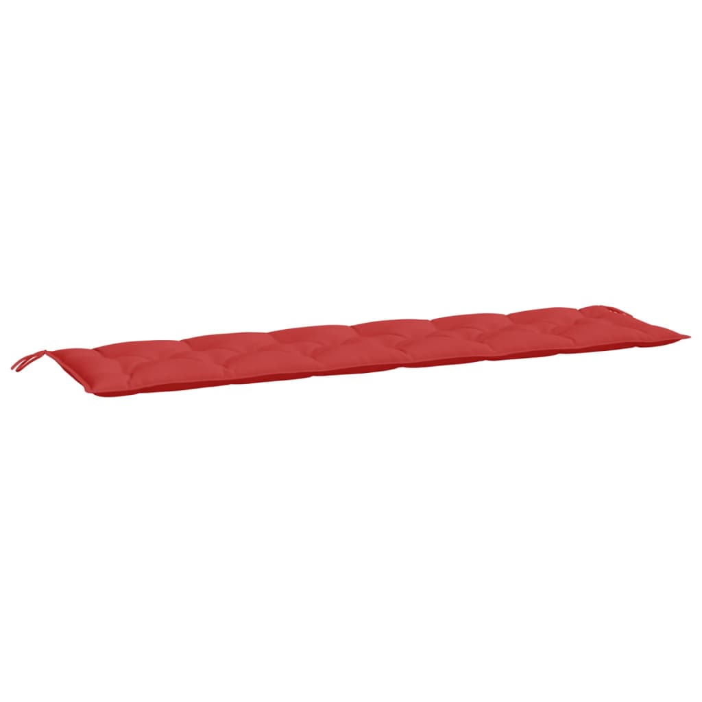 Almofadões banco jardim 2 pcs 200x50x7cm tecido oxford vermelho