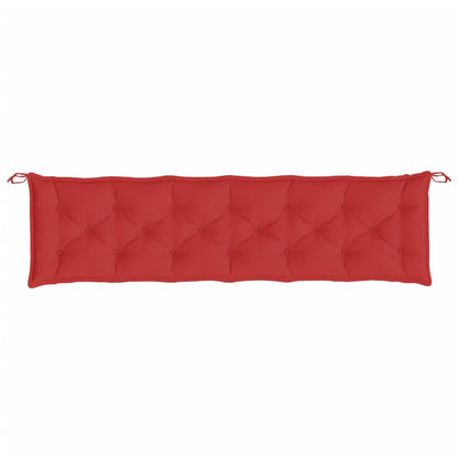 Almofadões banco jardim 2 pcs 200x50x7cm tecido oxford vermelho