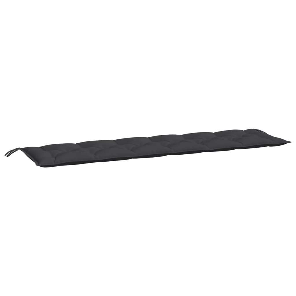 Almofadões banco jardim 2 pcs 200x50x7cm tecido oxford preto