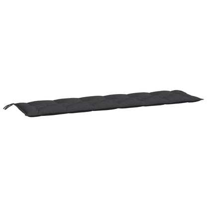 Almofadões banco jardim 2 pcs 200x50x7cm tecido oxford preto