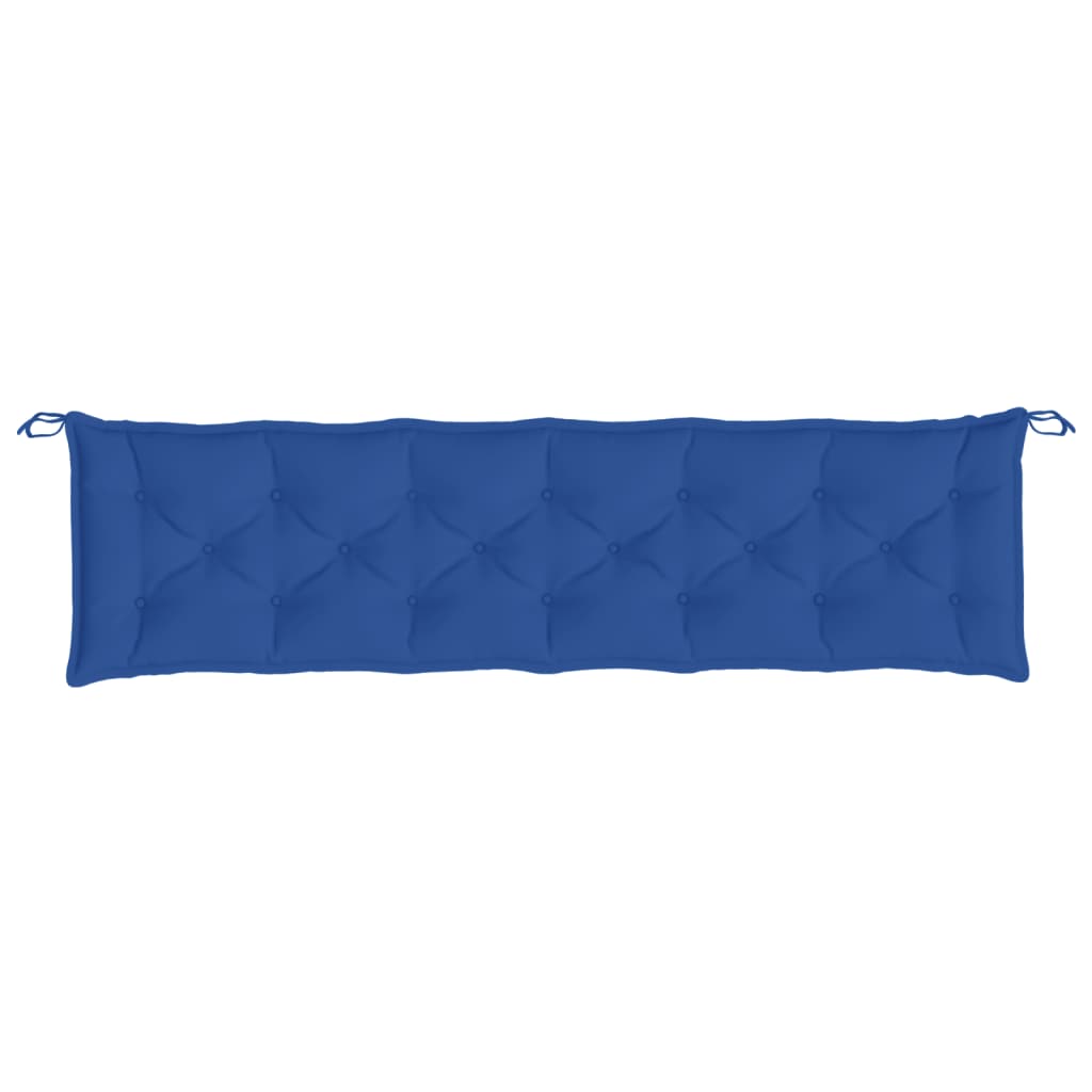 Almofadões banco jardim 2 pcs 200x50x7cm tecido oxford azul