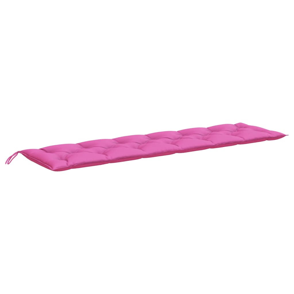 Almofadões p/ banco de jardim 2 pcs 200x50x7 cm tecido rosa