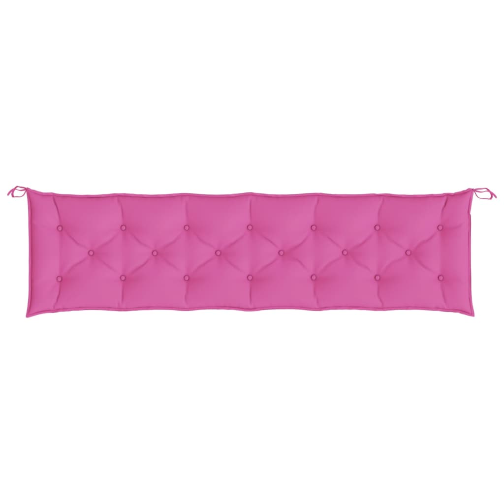 Almofadões p/ banco de jardim 2 pcs 200x50x7 cm tecido rosa