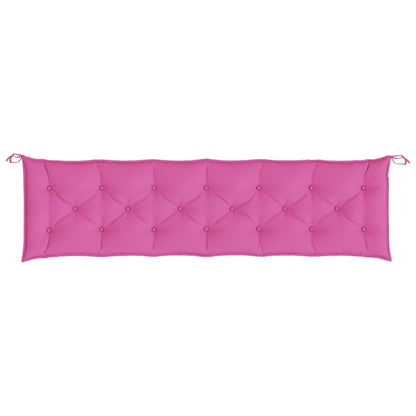 Almofadões p/ banco de jardim 2 pcs 200x50x7 cm tecido rosa