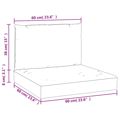 Almofadões de paletes 2 pcs tecido oxford cinza-acastanhado