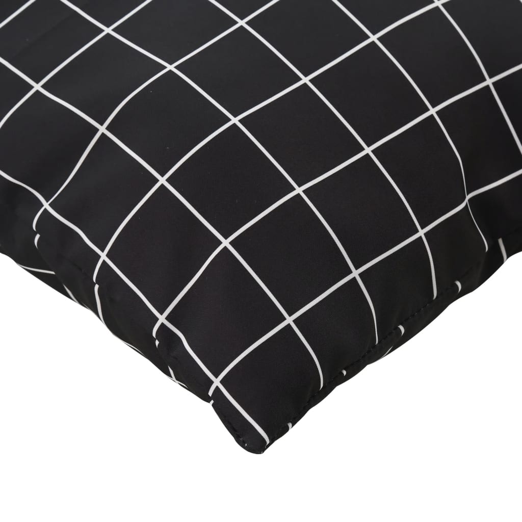 Almofadões p/ paletes 2 pcs tecido oxford padrão xadrez preto