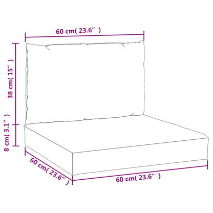 Almofadões p/ móveis paletes 2 pcs tecido oxford padrão folhas