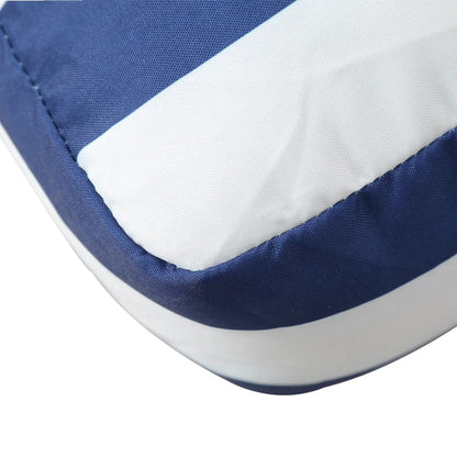 Almofadões p/ paletes 3 pcs tecido oxford riscas azul/branco