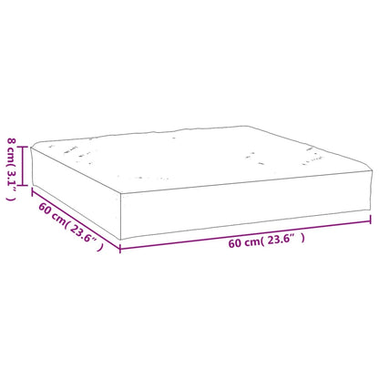 Almofadão p/ móveis de paletes 60x60x8 cm tecido oxford cinza