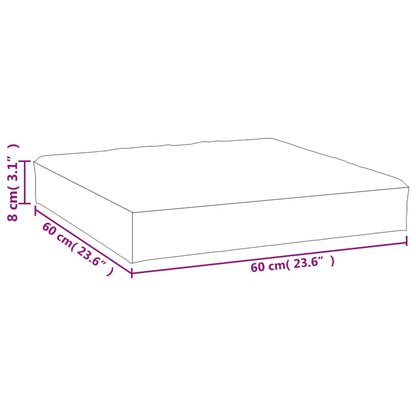 Almofadão p/ paletes 60x60x8 cm tecido oxford padrão folhas