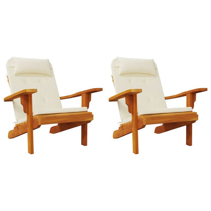 Almofadões p/ cadeira adirondack 2 pcs tecido oxford cor creme