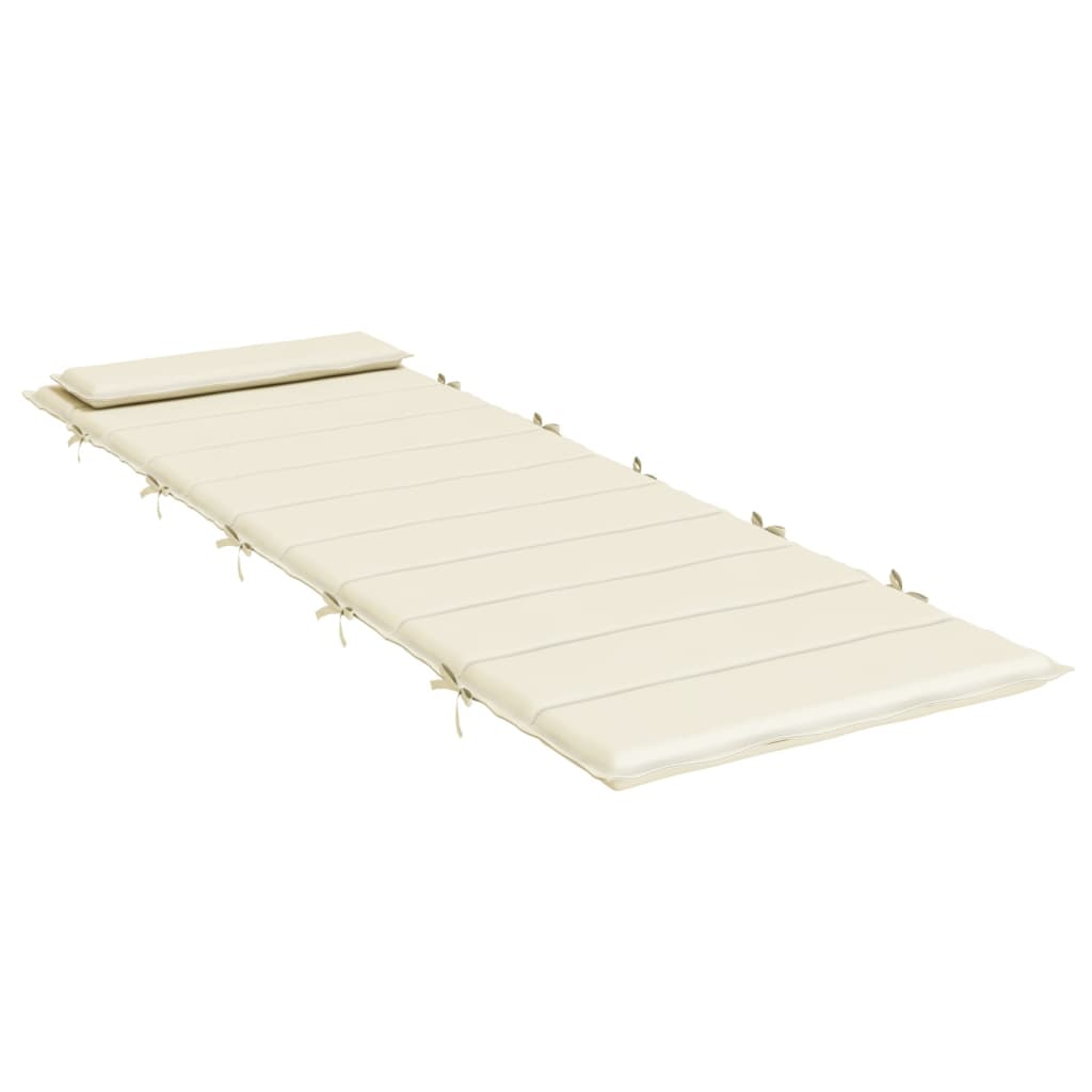 Almofadão p/ espreguiçadeira 180x60x3cm tecido oxford cor creme