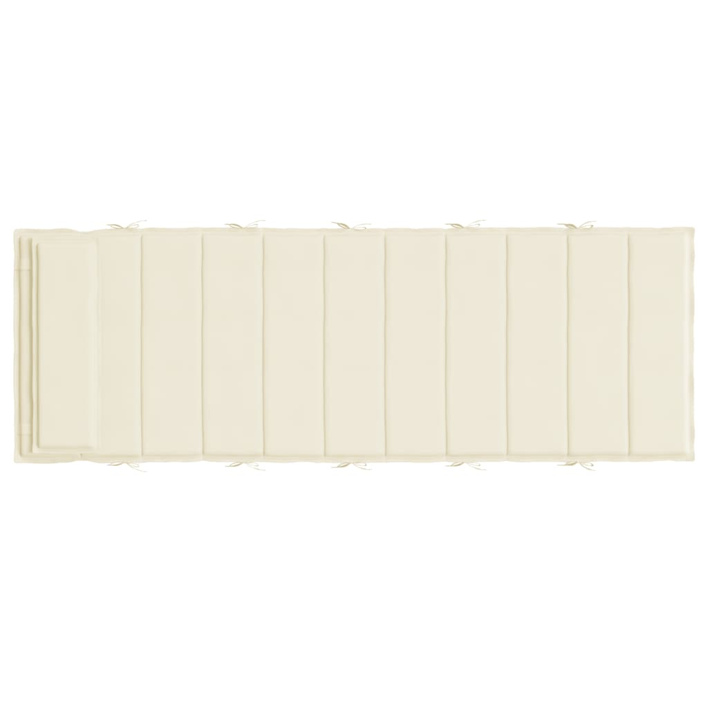 Almofadão p/ espreguiçadeira 180x60x3cm tecido oxford cor creme